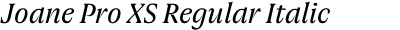 Joane Pro XS Regular Italic